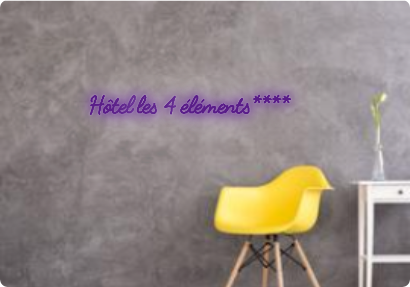 Custom text: Hôtel les 4 éléments****